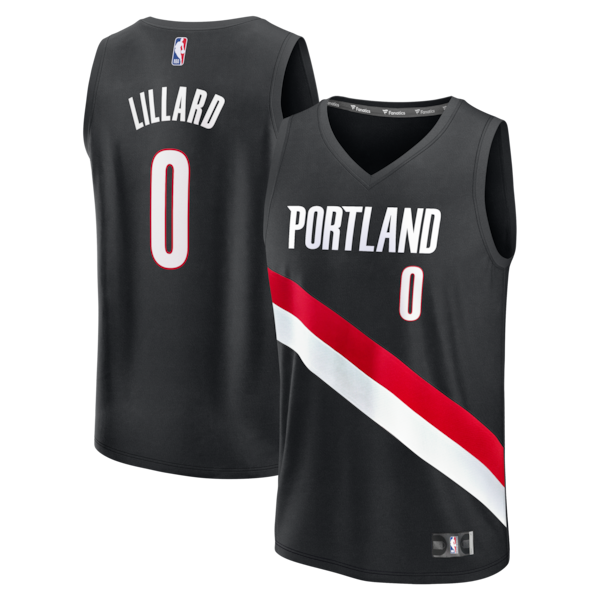 Damian Lillard Portland Trail Blazers  Youth Fast Break Replica Jersey - Black - Icon Edition
