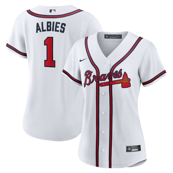 Ozzie Albies Atlanta Braves Nike Women's Home Replica Jersey - White