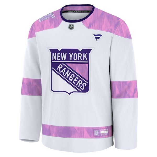 New York Rangers  Hockey Fights Cancer Practice Jersey - White