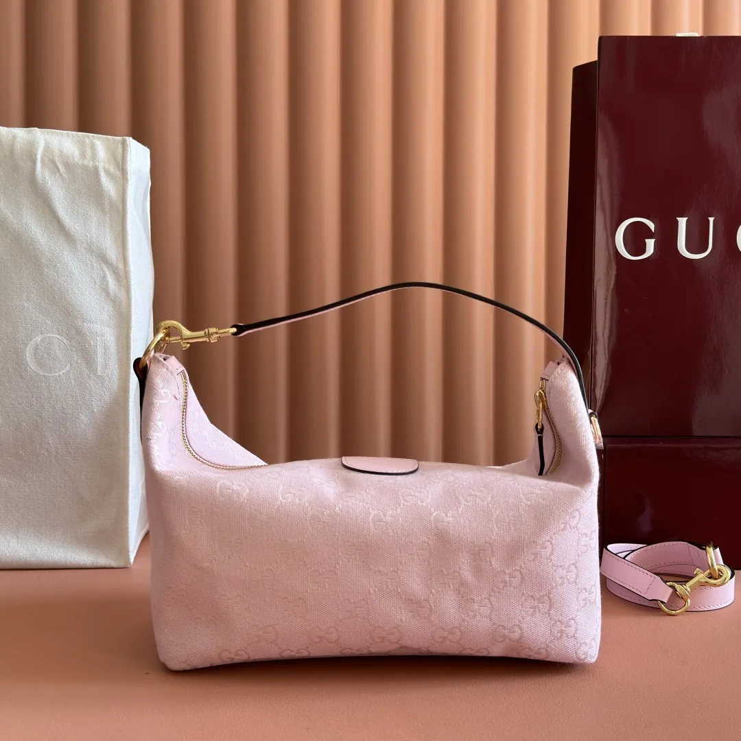 Gucci Pink GG Supreme Canvas Shoulder Bag product photo from LabelPicks
