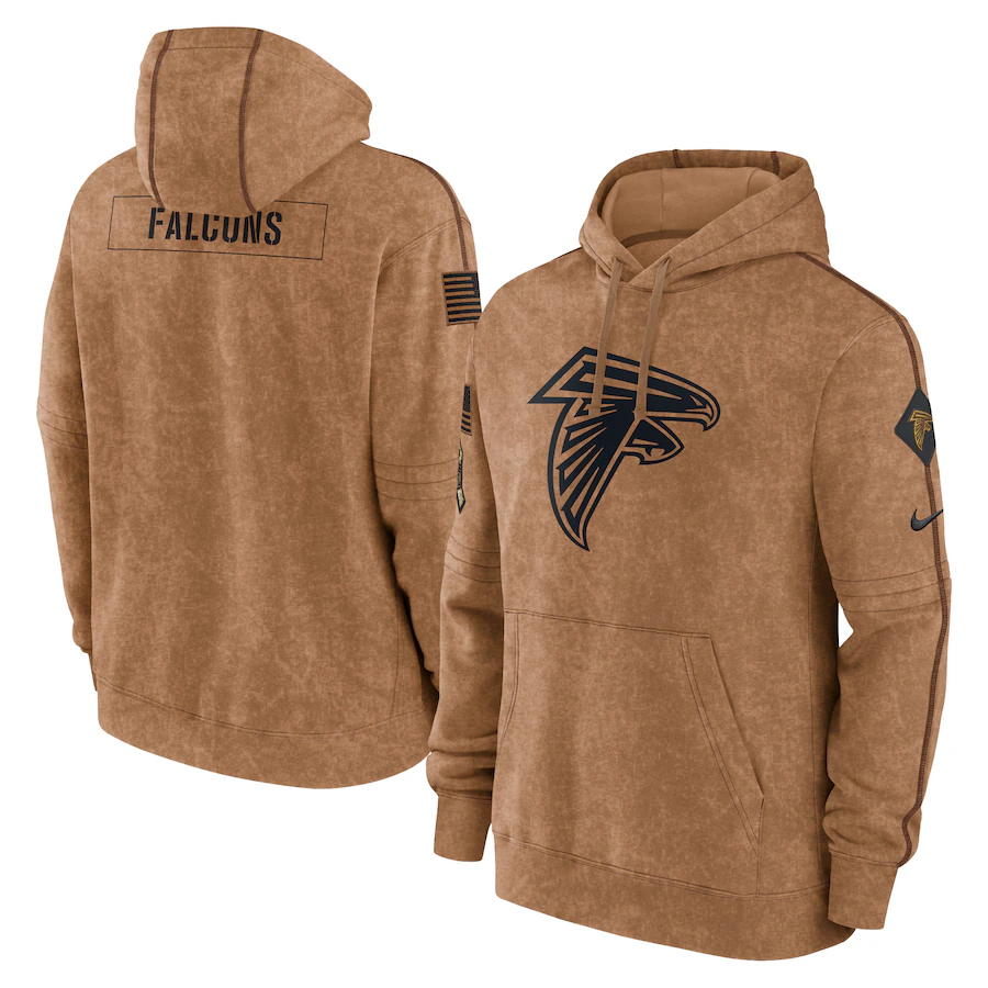 Atlanta Falcons Men's Nike Brown 2023 Salute To Service Club Pullover Hoodie