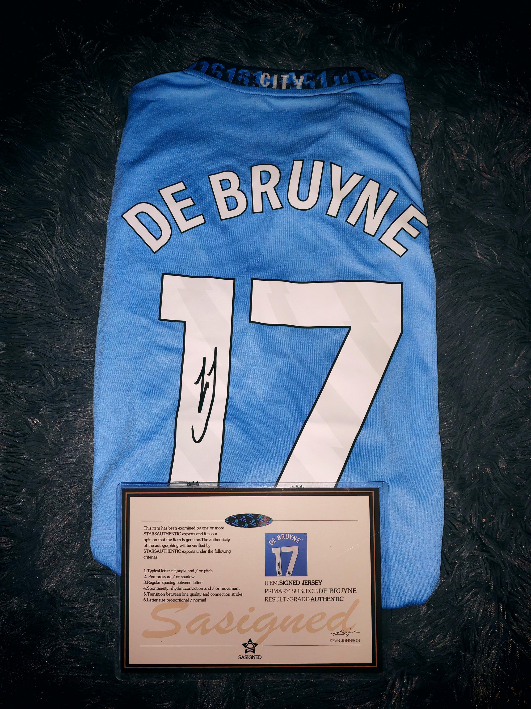 Kevin De Bruyne SIGNED Man City 24/25 FINAL Home Jersey/Shirt - COA - 2025