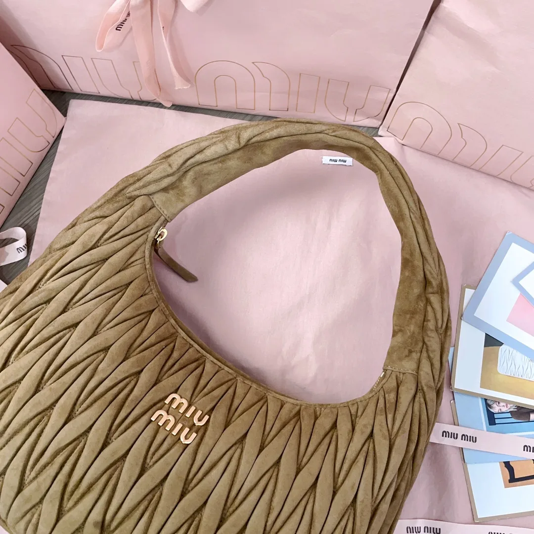 Miu Miu Suede Leather Hobo Bag product photo from LabelPicks
