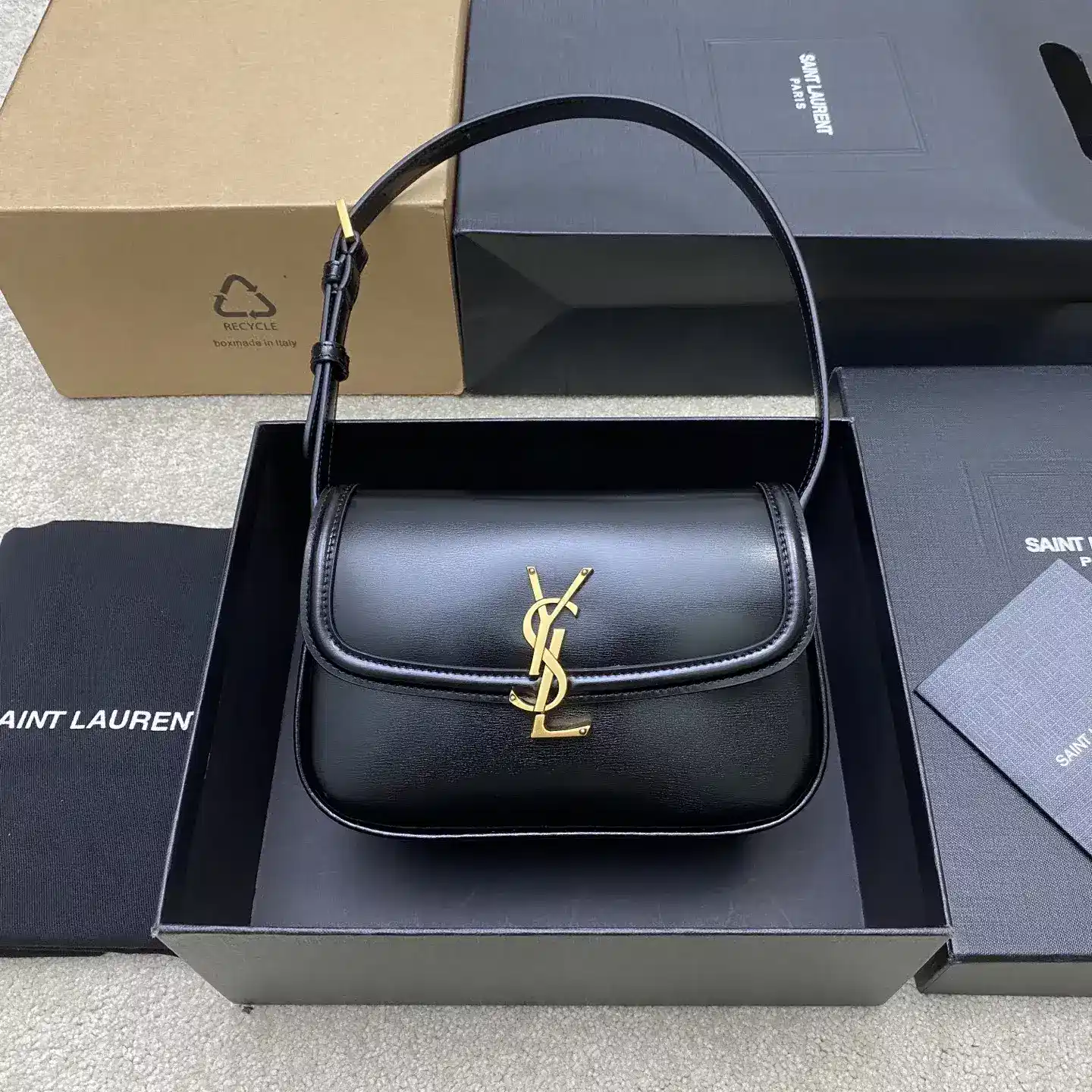 Saint Laurent Solferino Black Calfskin Shoulder Bag product photo from LabelPicks