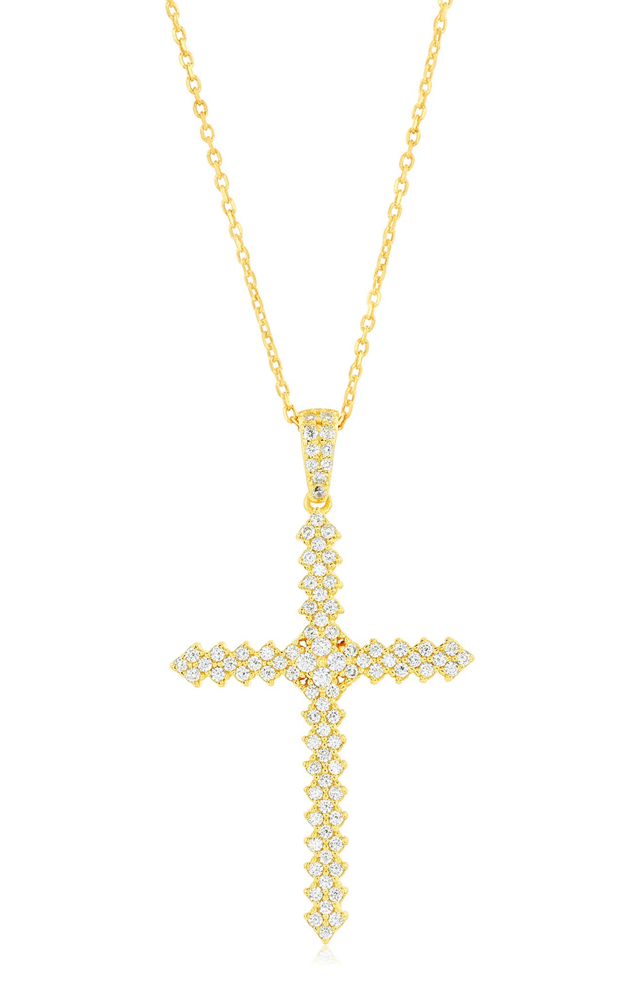 SIMONA Cubic Zirconia Cross Pendant Necklace