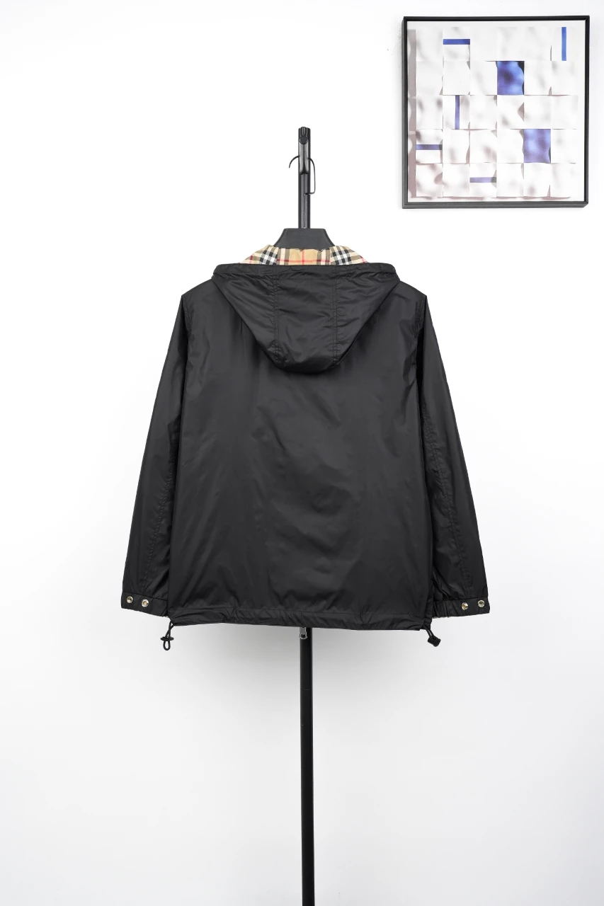 Burberry Beige Check Reversible Hooded Zip Jacket product photo from LabelPicks