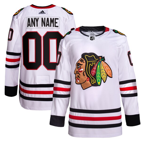 Chicago Blackhawks adidas  Away  Primegreen Authentic Custom Jersey - White