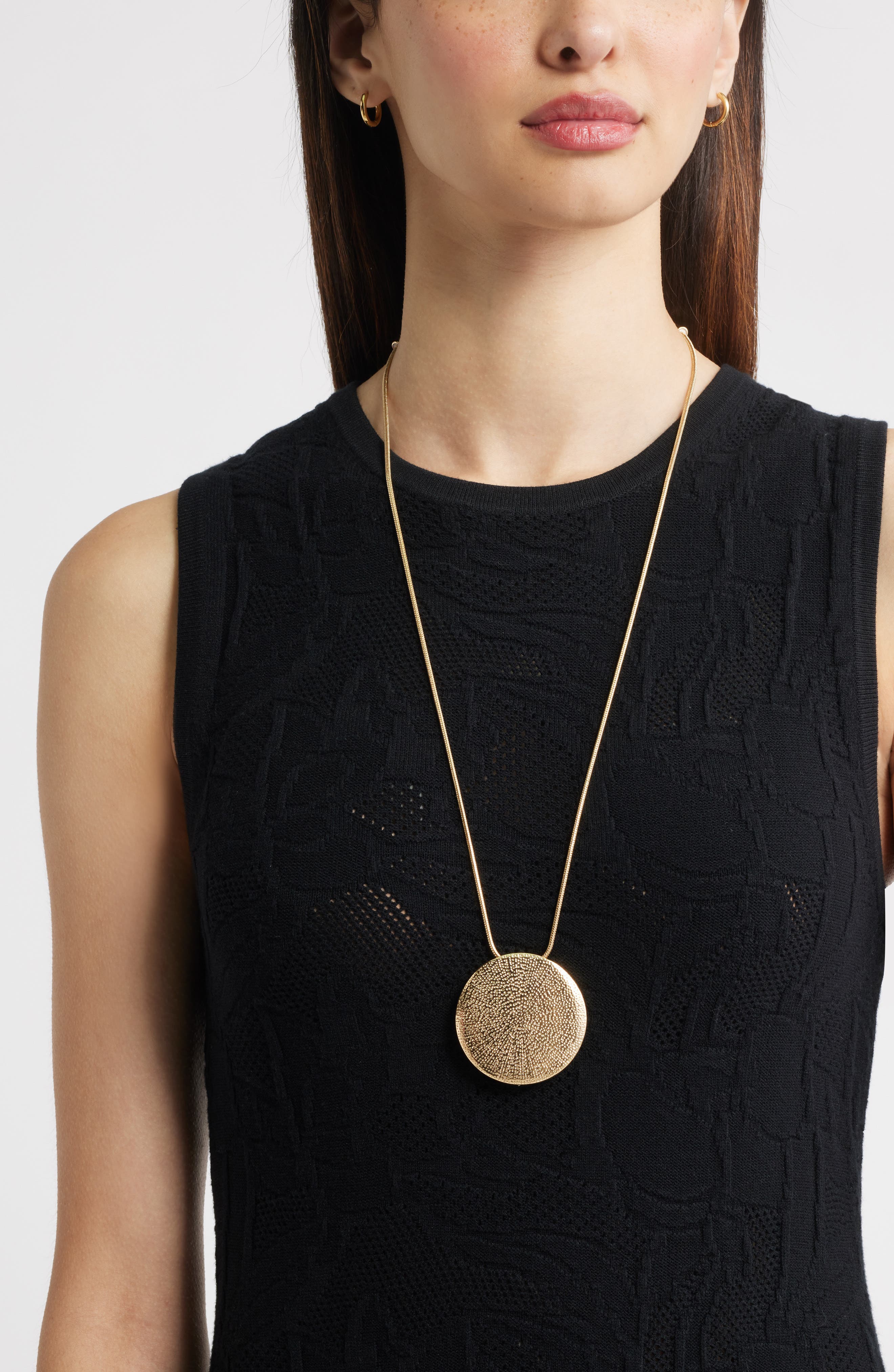 Nordstrom Sea Urchin Pendant Long Necklace