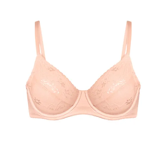 Bügel-BH mit Spitze, apricot