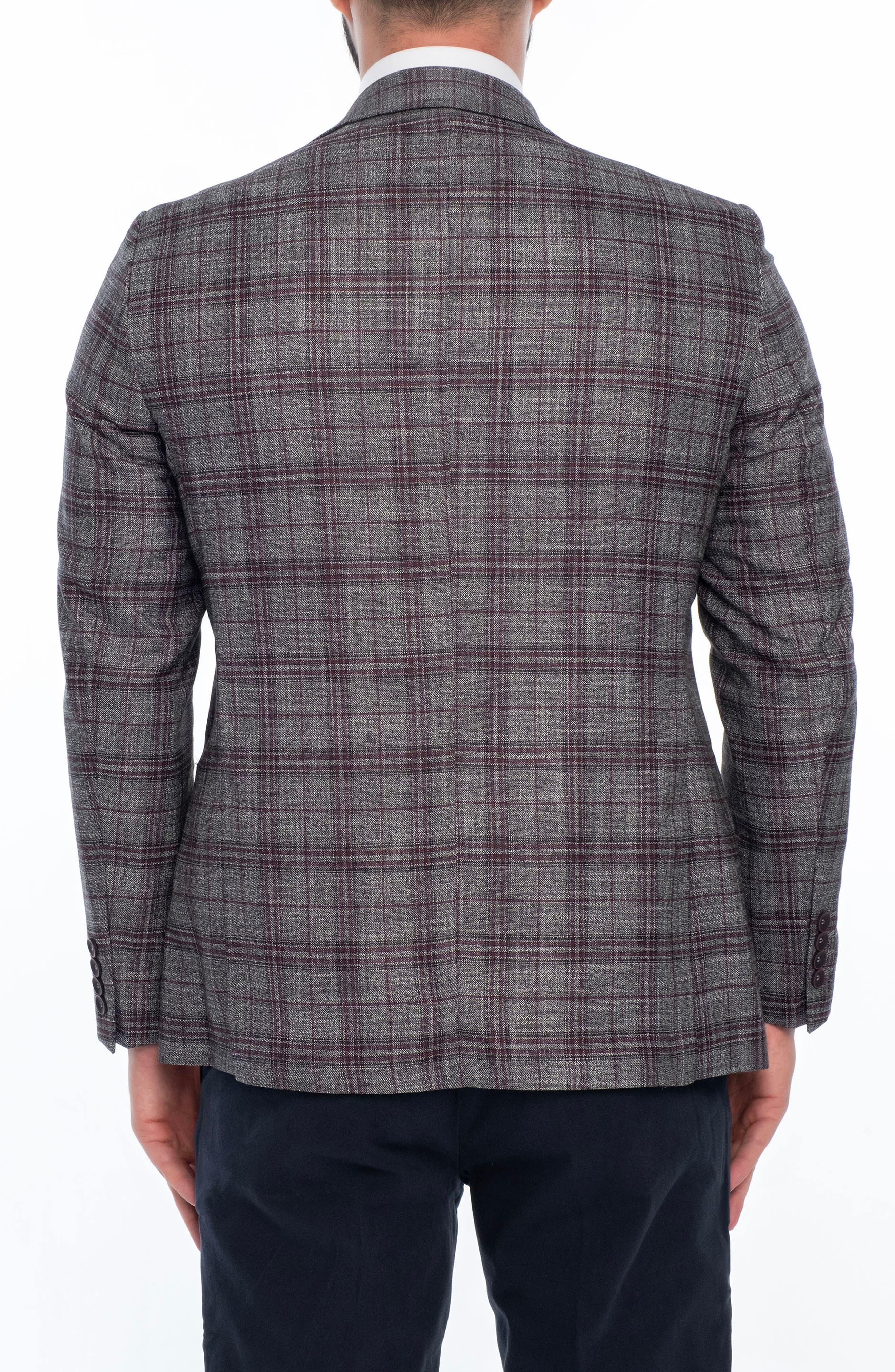 VELLAPAIS Plaid Sport Coat