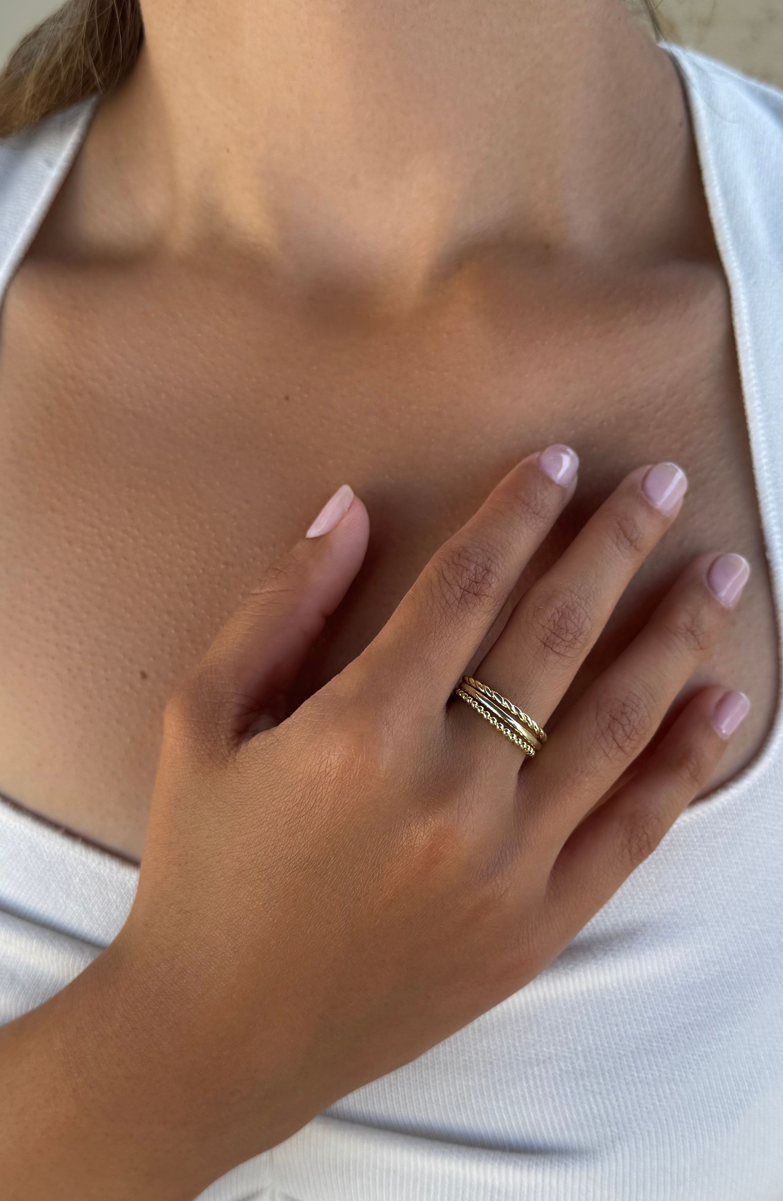 Adornia 3-Piece Stackable Ring Set