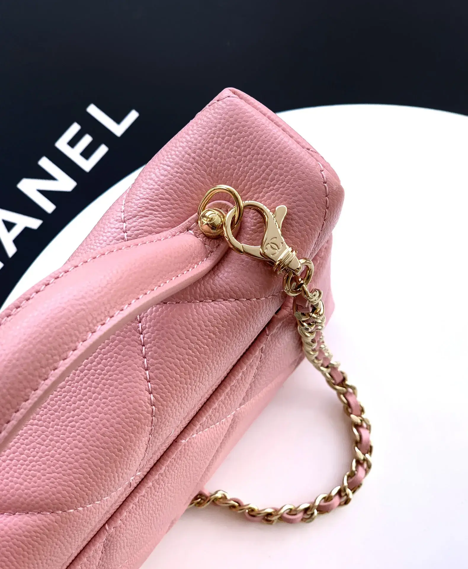 Chanel Pink Quilted Leather Top Handle Bag product photo from LabelPicks