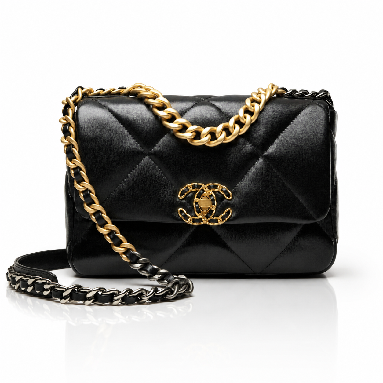 Bolsa Feminina Chanel 19 Matelassê com Corrente – 5 Cores Modelo: AS1160