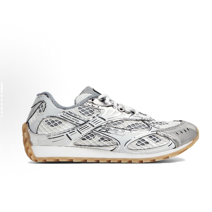 Bottega Veneta Orbit Silver White