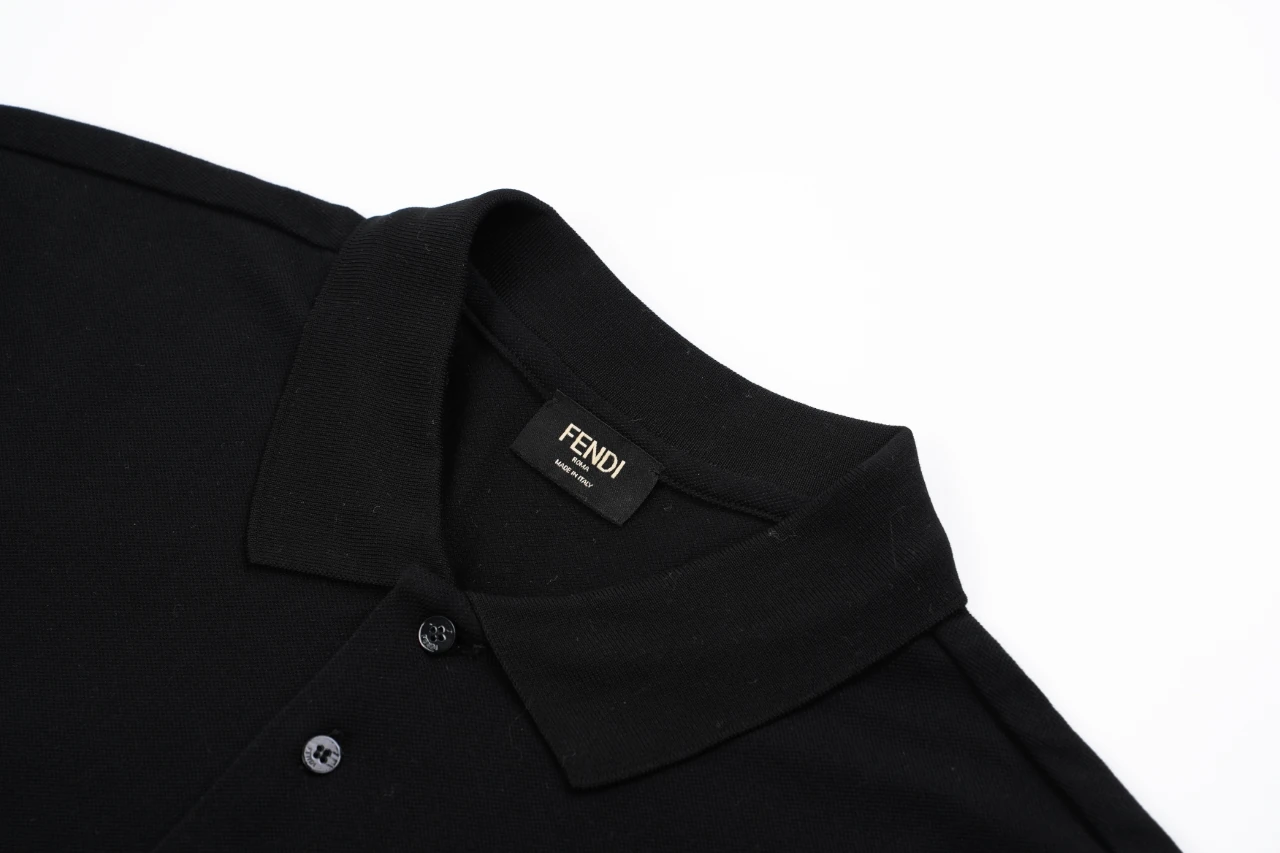 Fendi Black FF Chest Logo Polo Shirt product photo from LabelPicks