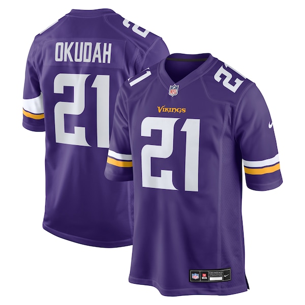 Jeff Okudah Minnesota Vikings Nike Team Game Jersey -  Purple