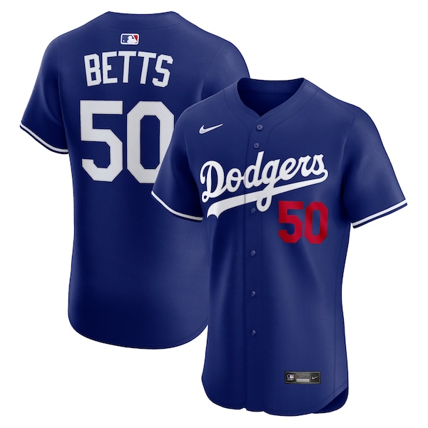 Mookie Betts Los Angeles Dodgers Nike Alternate 2 Elite Player Jersey - Royal/White