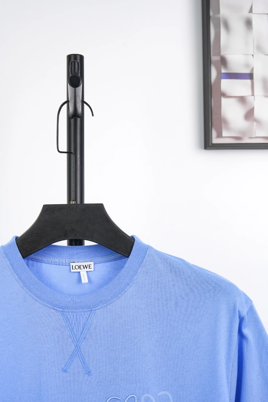 LOEWE Blue Tonal Anagram Embroidered T-Shirt product photo from LabelPicks