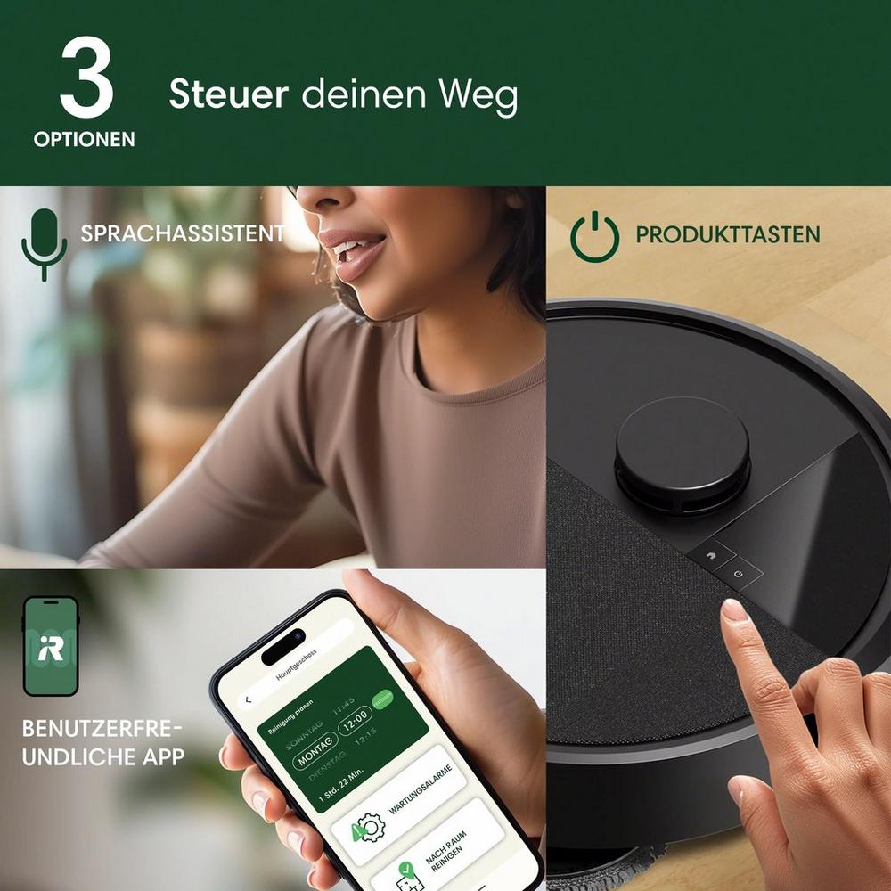 Roomba® Plus 405 Combo-Roboter + AutoWash™ Dock – Schwarz
