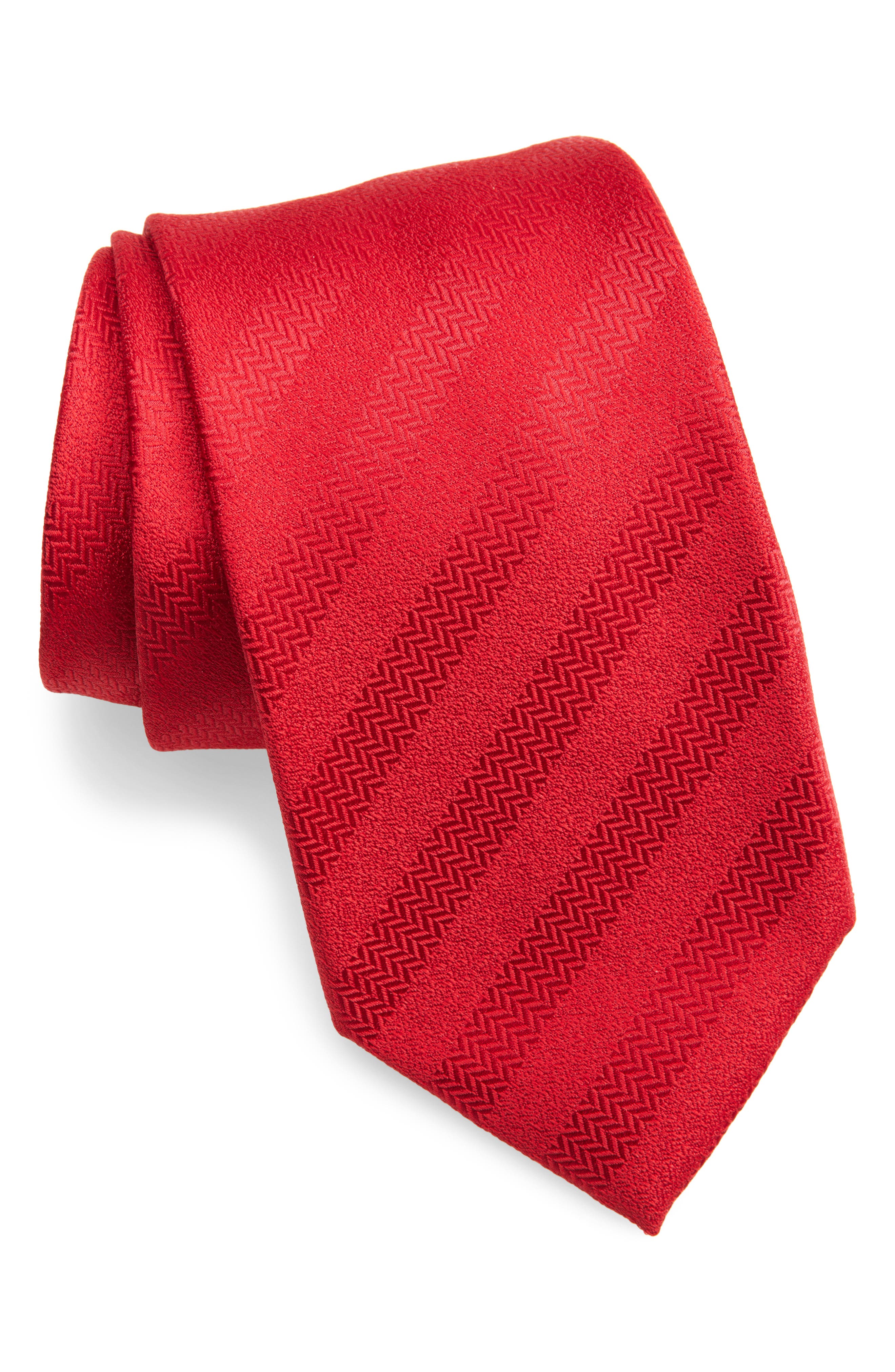 Tommy Hilfiger Herringbone Solid Stripe Tie