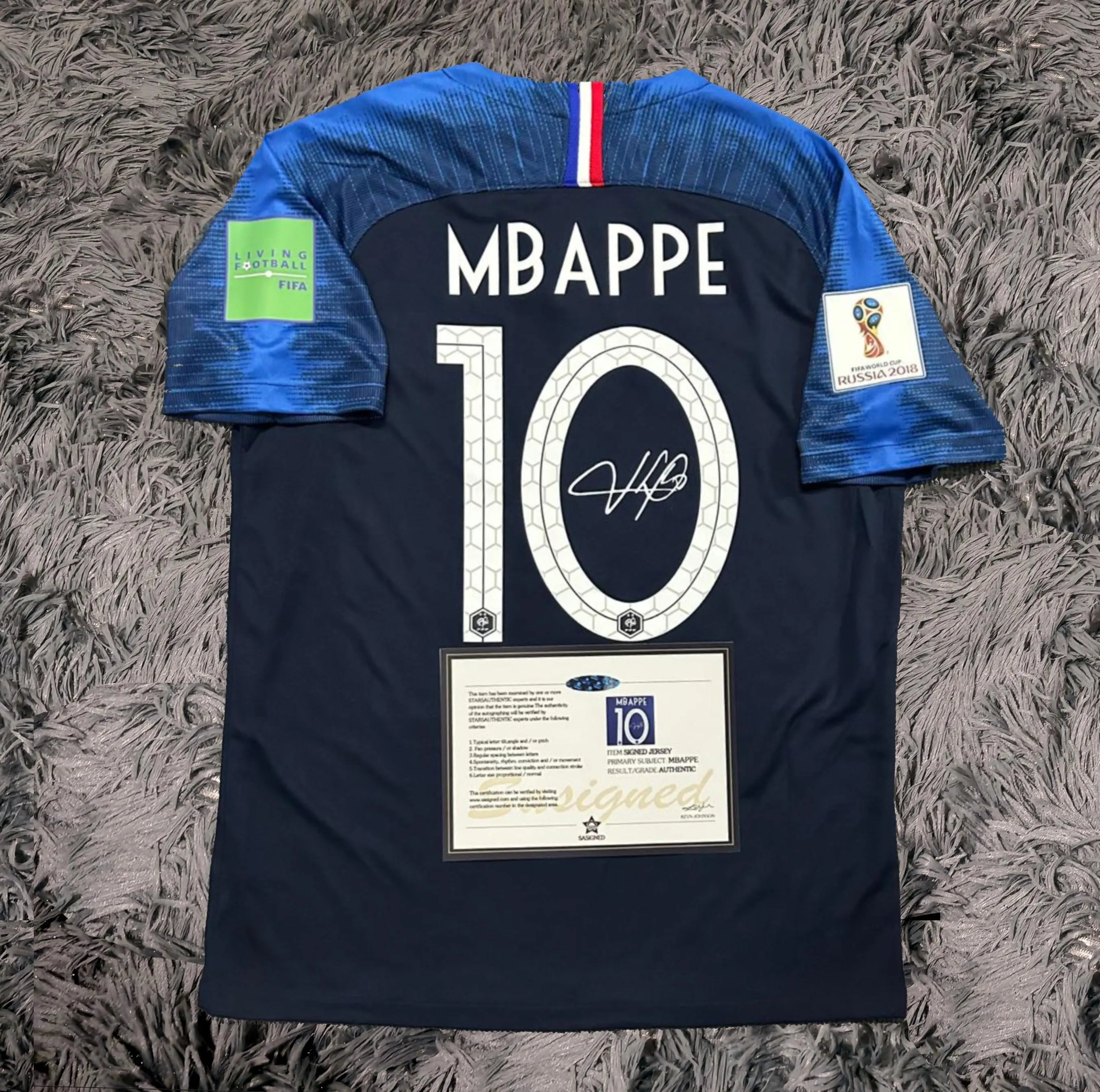 Kylian Mbappe SIGNED France World Cup Home Jersey/Shirt - COA - 2026