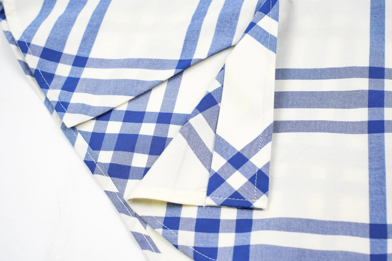 Burberry Blue White Check Long Sleeve Shirt product photo from LabelPicks