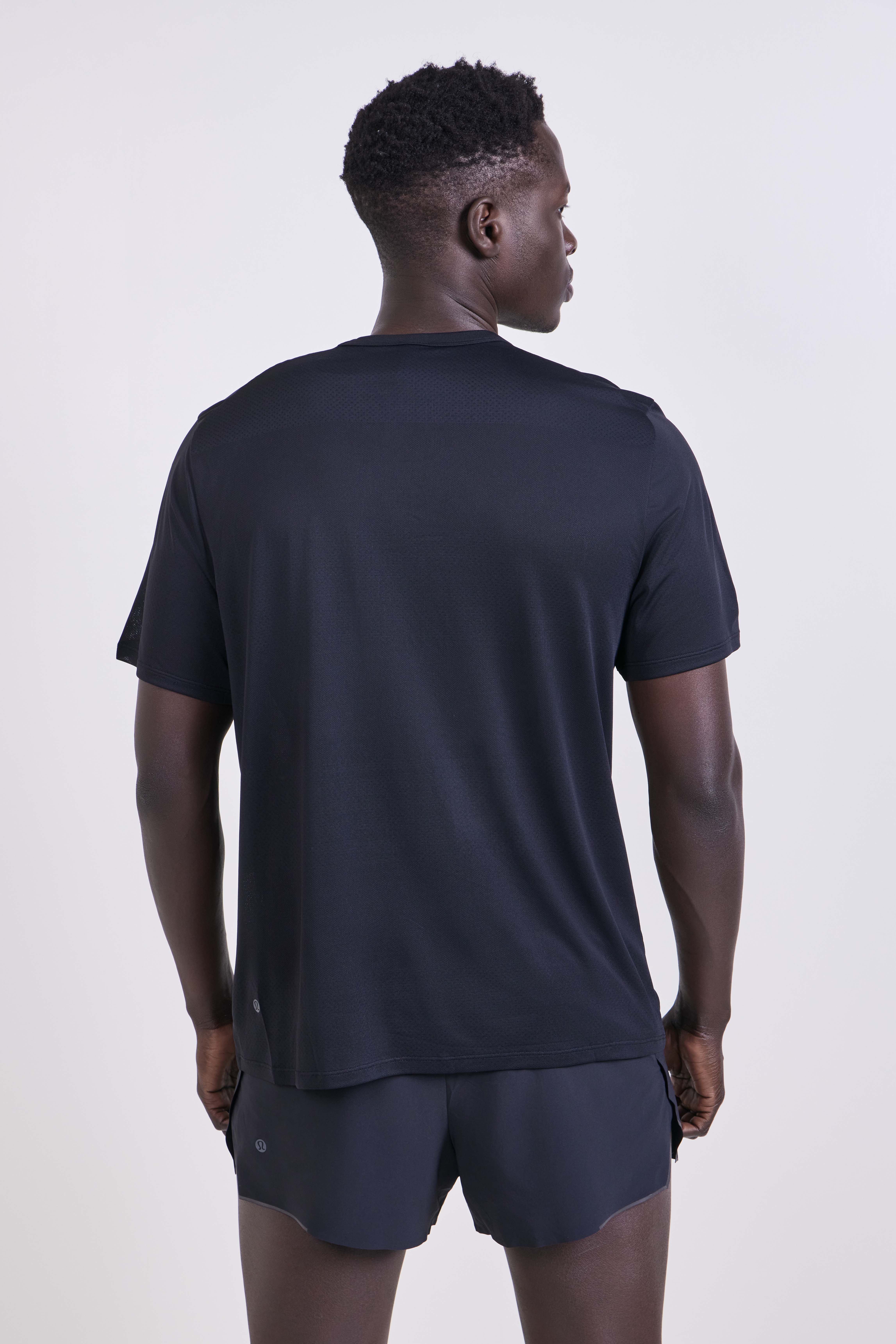 LULULEMON Men's Fast and Free Short-Sleeve Shirt Perforated Stripe