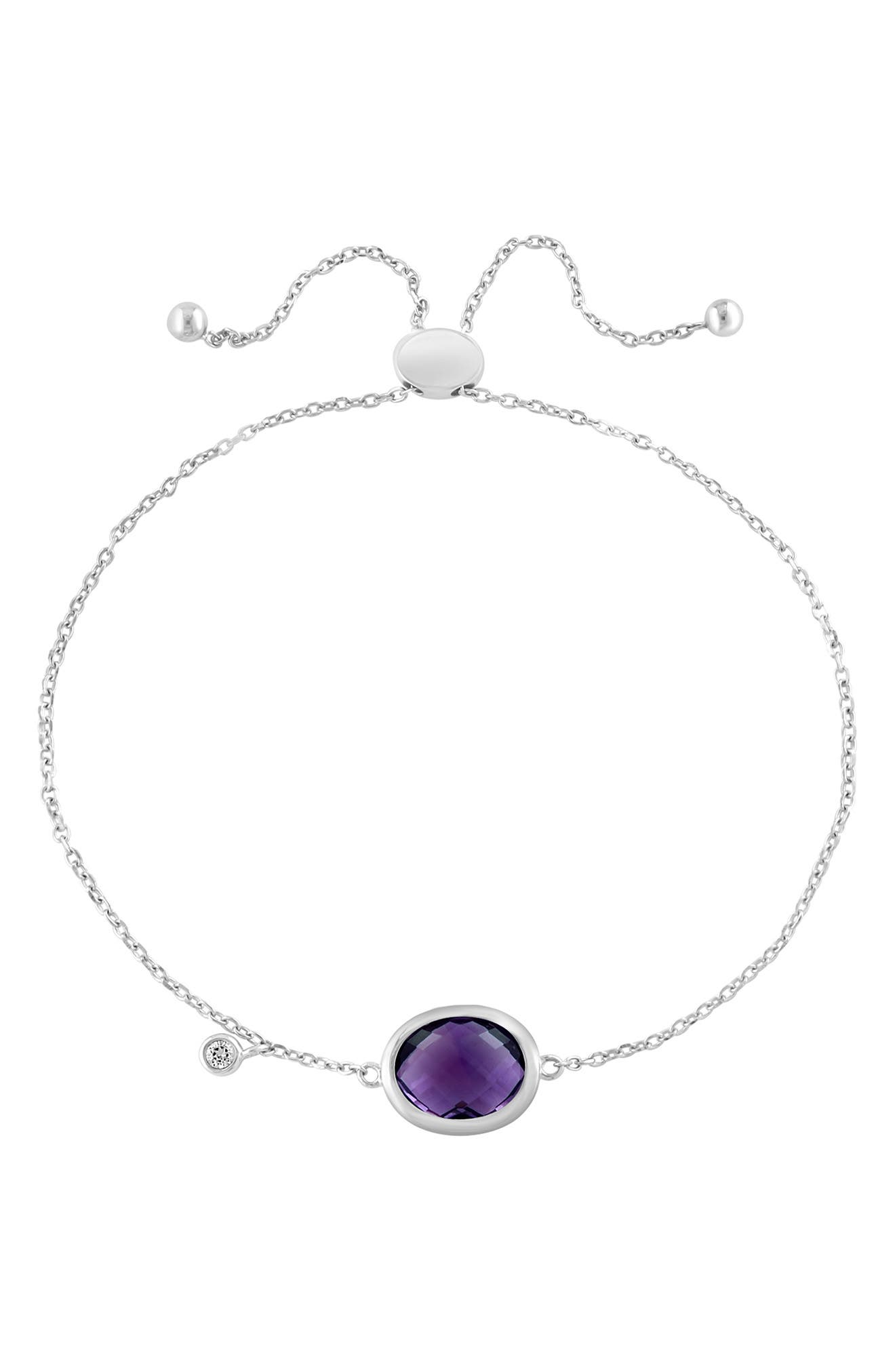 EFFY Purple Amethyst & White Topaz Slider Bracelet