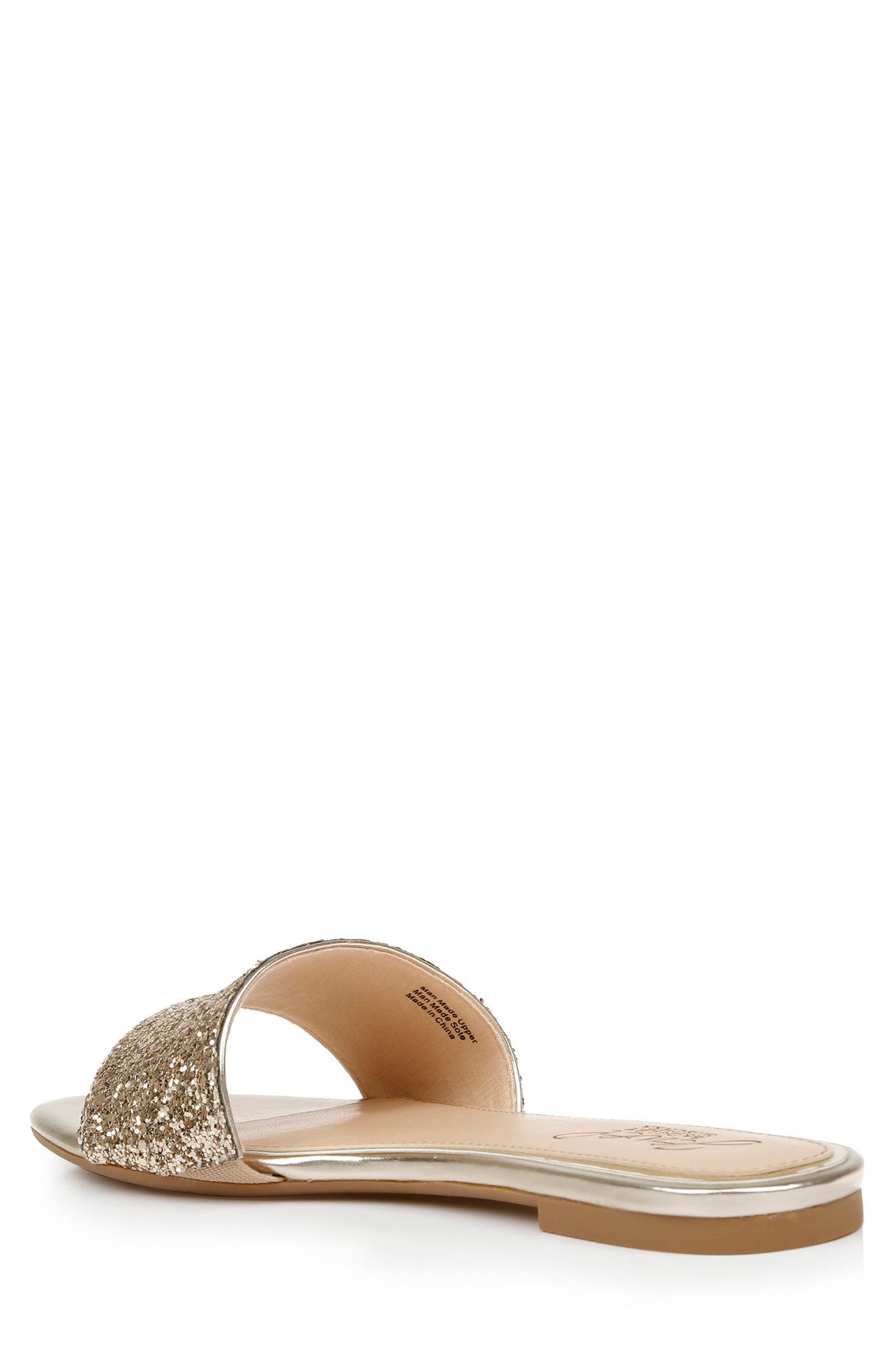Jewel Badgley Mischka Dillian Glitter Slide Sandal