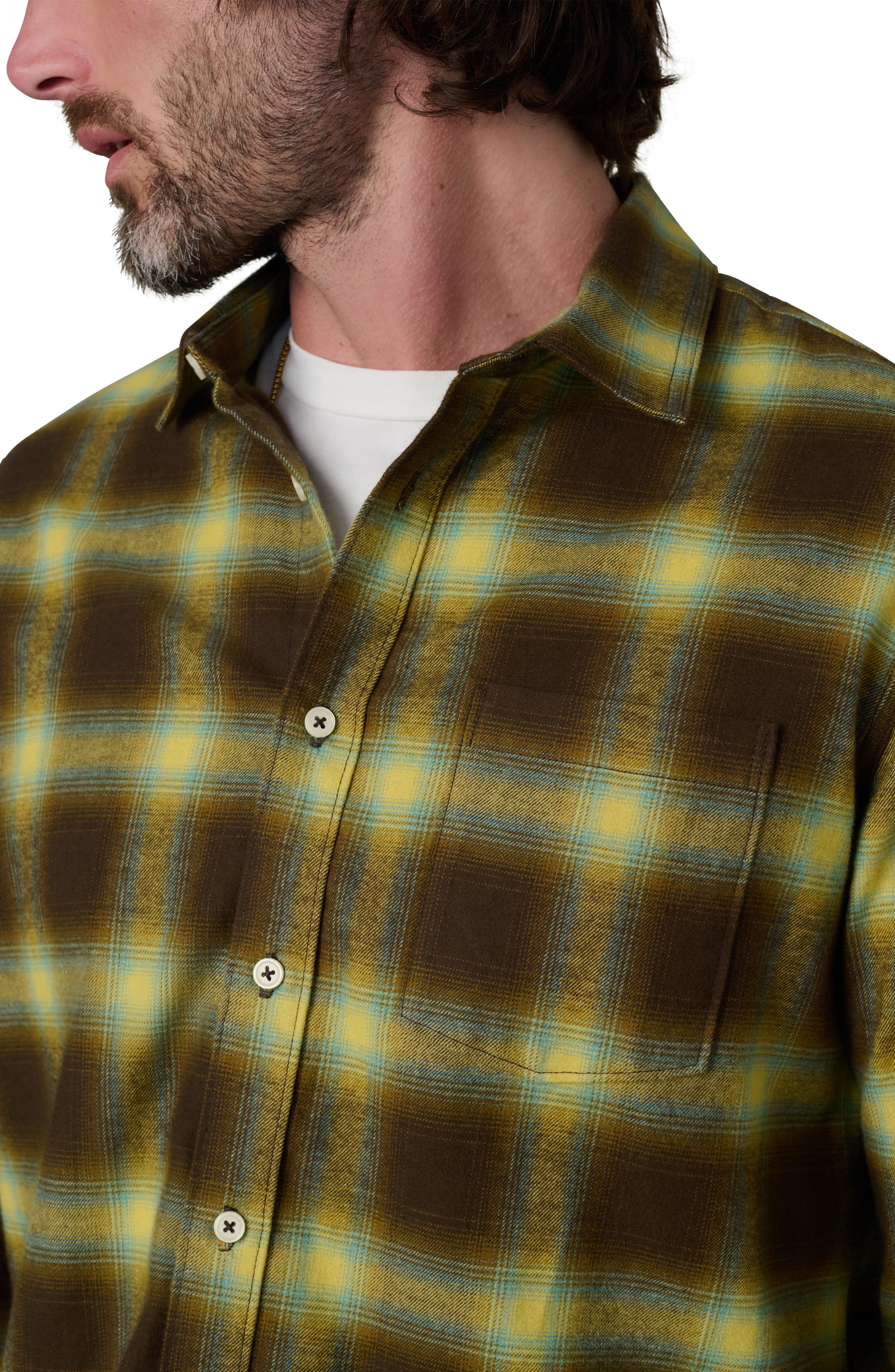 Joe's Jeans Keanu Ripped Plaid Button-Up Shirt