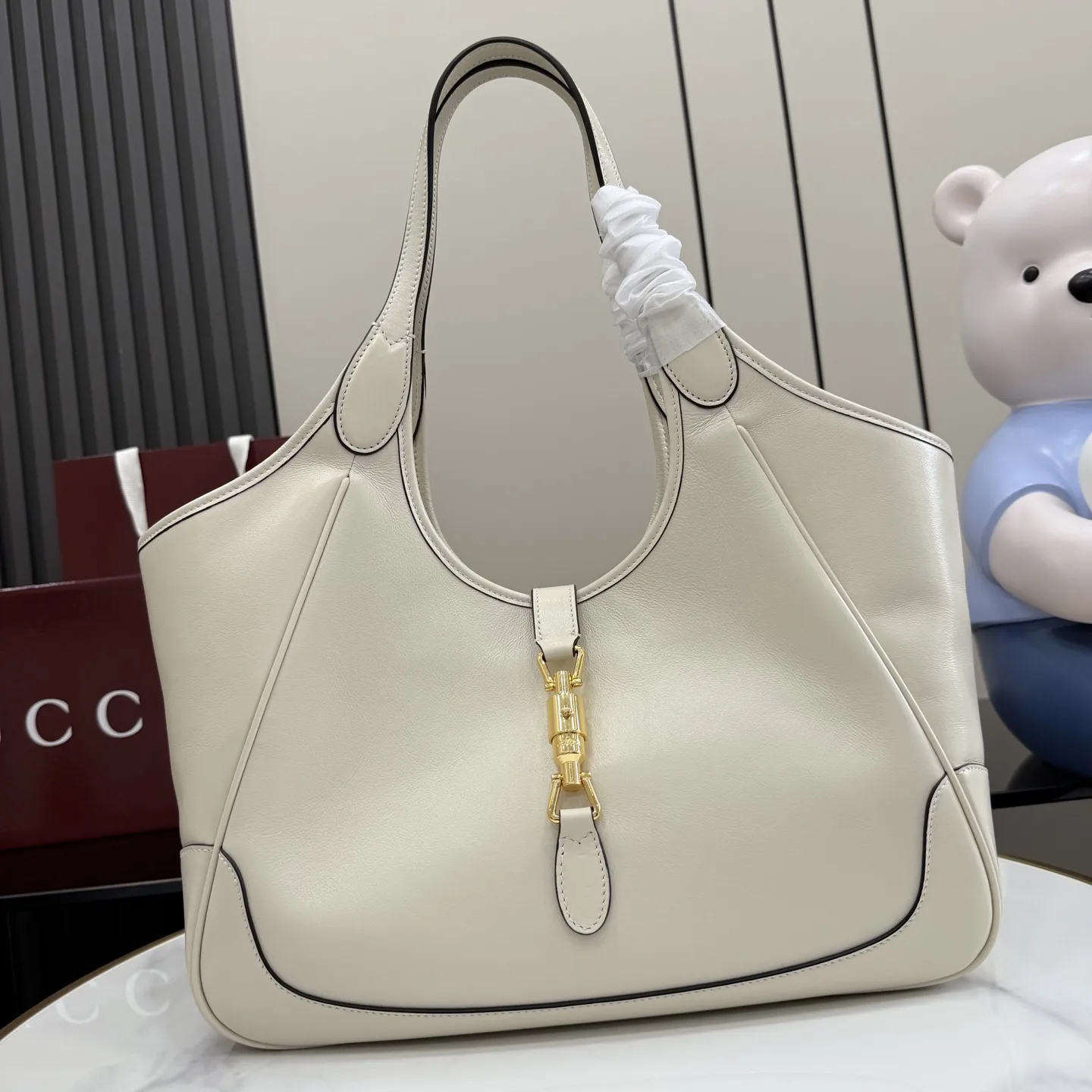 Gucci White Quilted Leather Tote Bag product photo from LabelPicks