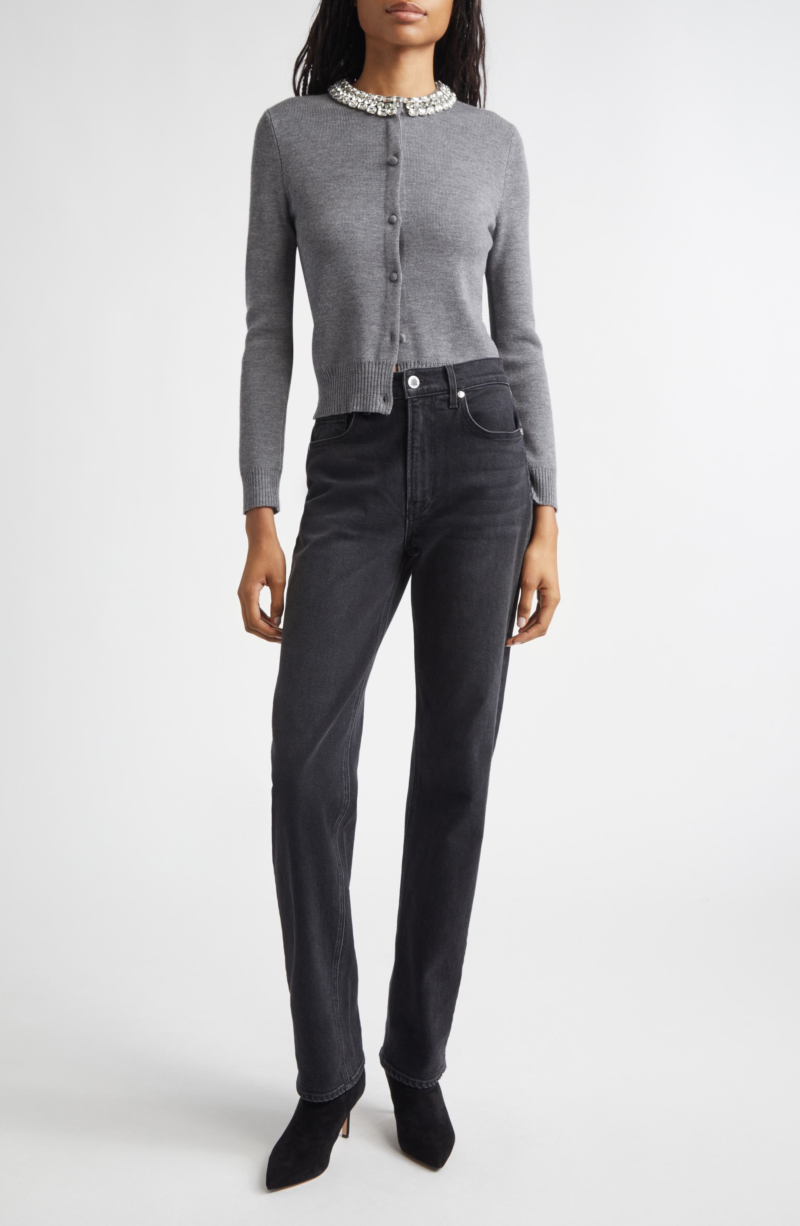 Veronica Beard Harley High Waist Arc Leg Jeans