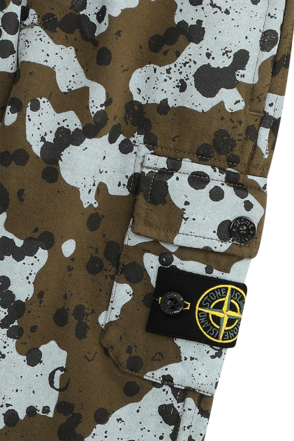 STONE ISLAND KIDS מכנסי ג'וג בהדפס צבאי- גילאי 6-8