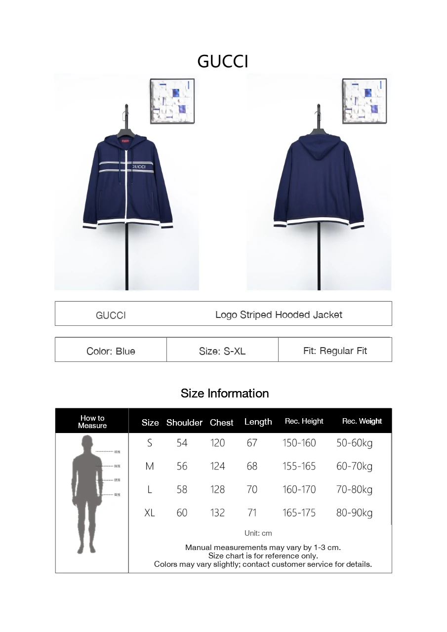 GUCCI Navy G-Stripe Hooded Zip Jacket product photo from LabelPicks