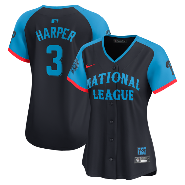 Bryce Harper National League Nike Women's 2024 MLB All-Star Game Limited Player Jersey - Navy