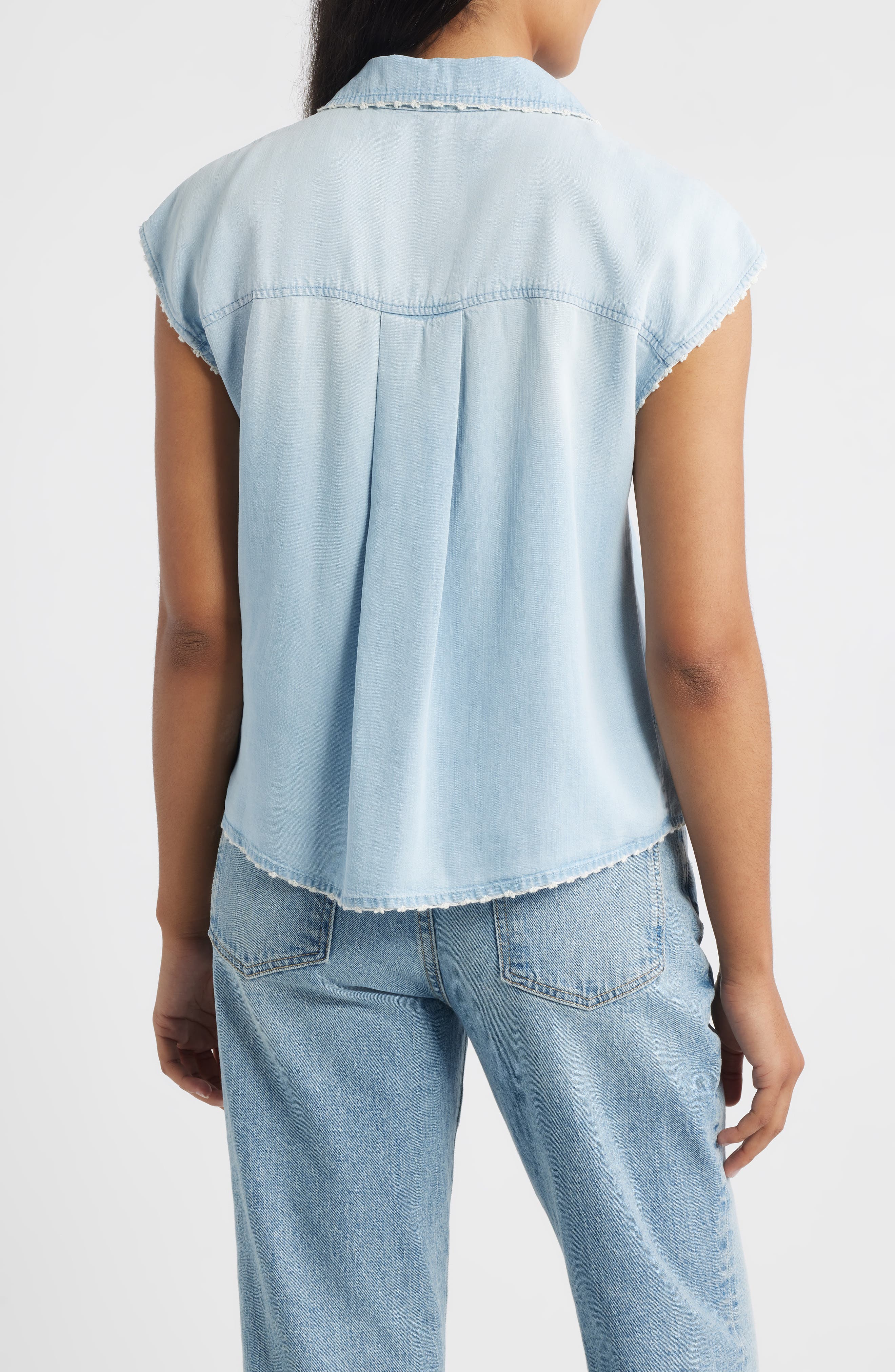 Cloth & Stone Trim Chambray Shirt