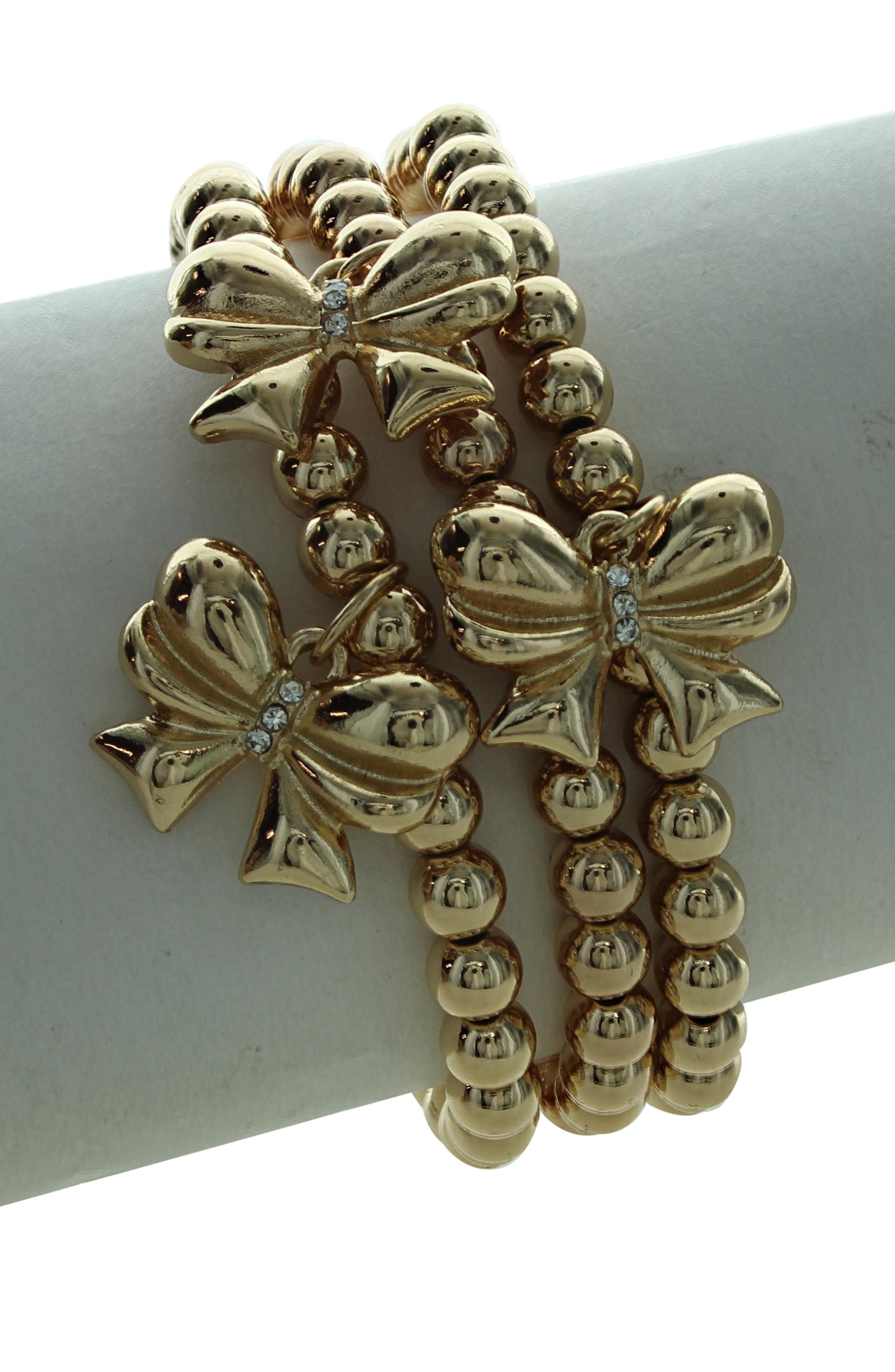 OLIVIA WELLES Stacked Bow Bracelets