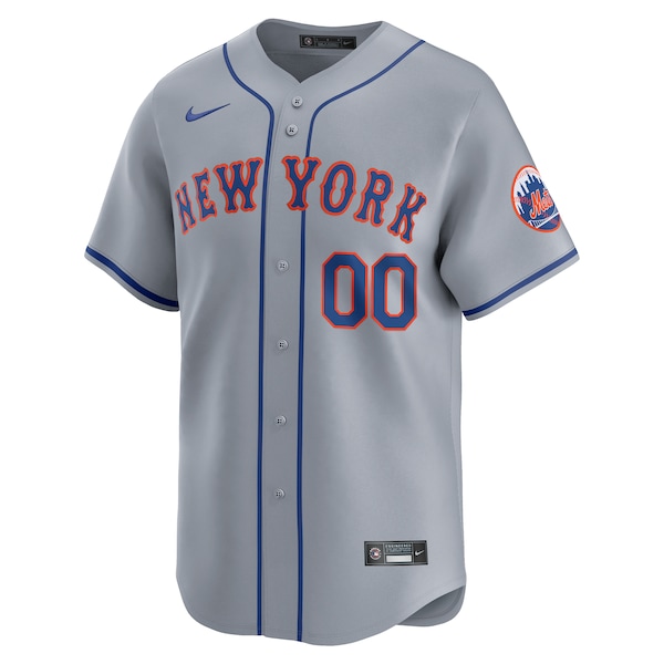 New York Mets Nike Away Limited Custom Jersey - Gray