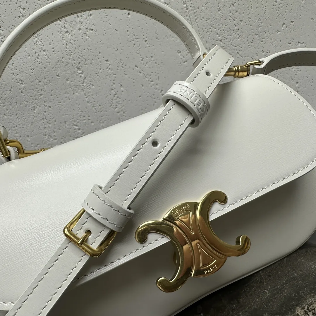 Celine Triomphe Silver Lambskin Top Handle Bag product photo from LabelPicks