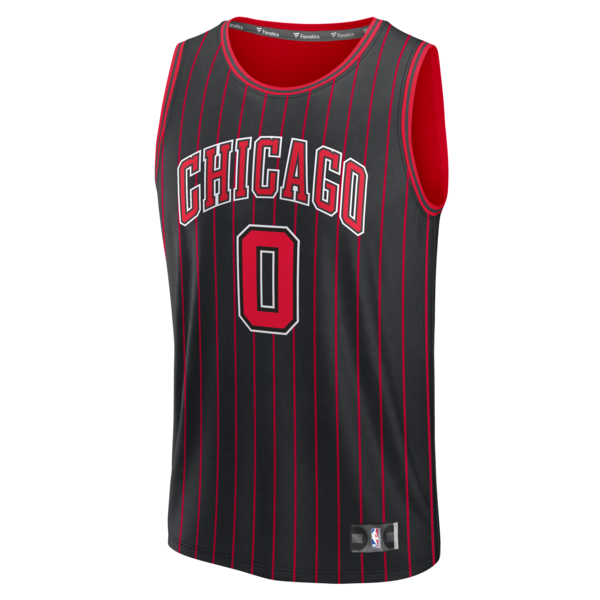Coby White Chicago Bulls  Youth  Fast Break Jersey - Statement Edition - Black