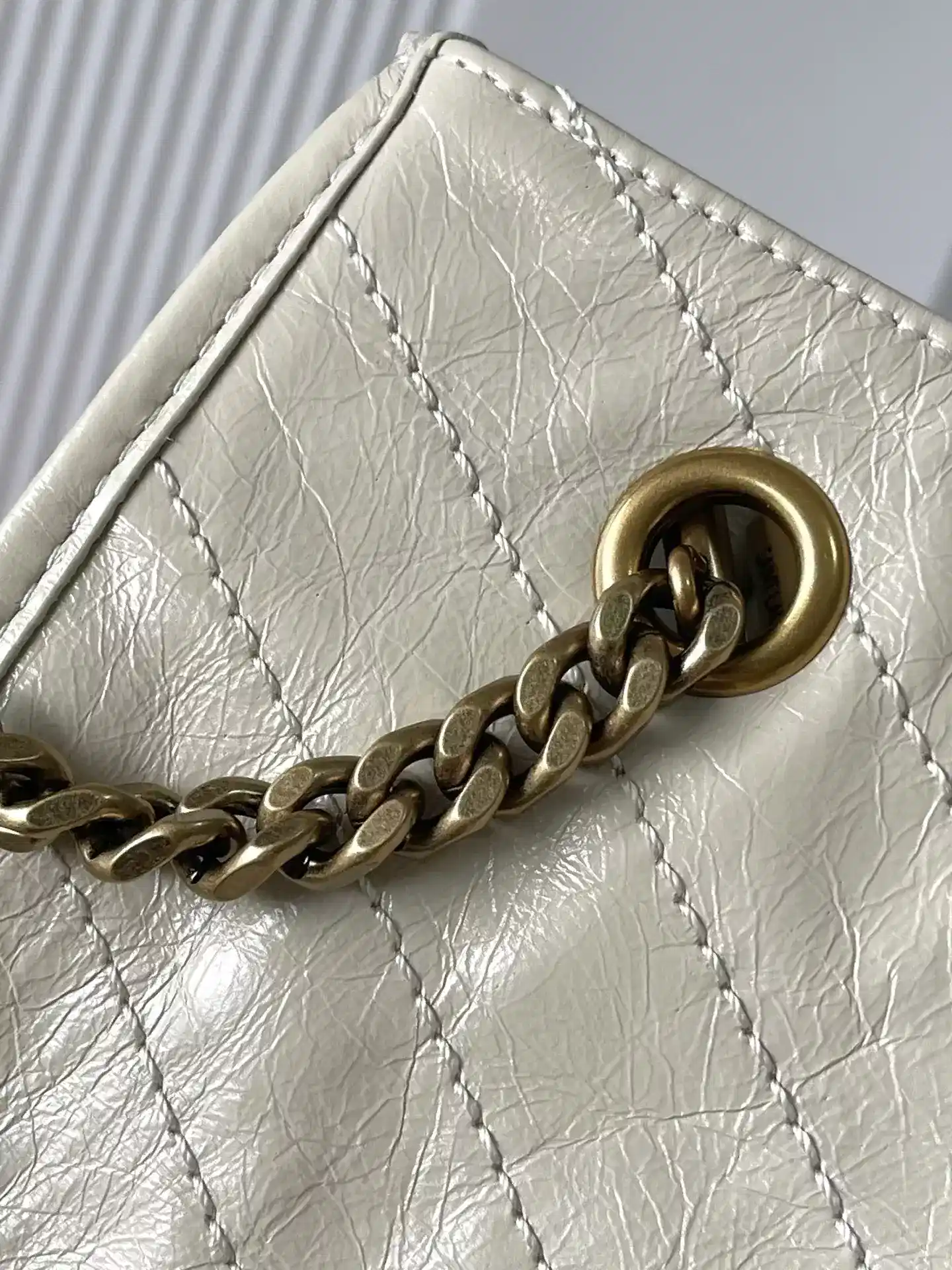 Saint Laurent White Niki Calfskin Tote Bag product photo from LabelPicks
