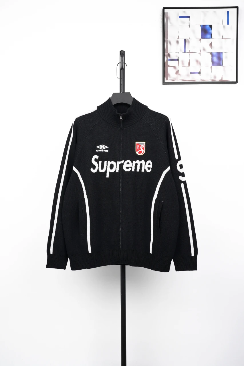 Supreme Black Number 9 Knit Zip Track Jacket product photo from LabelPicks