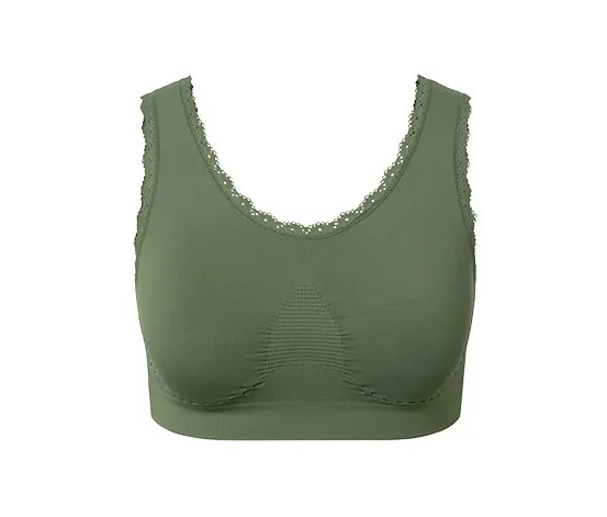 Seamless-Bustier, olivgrün