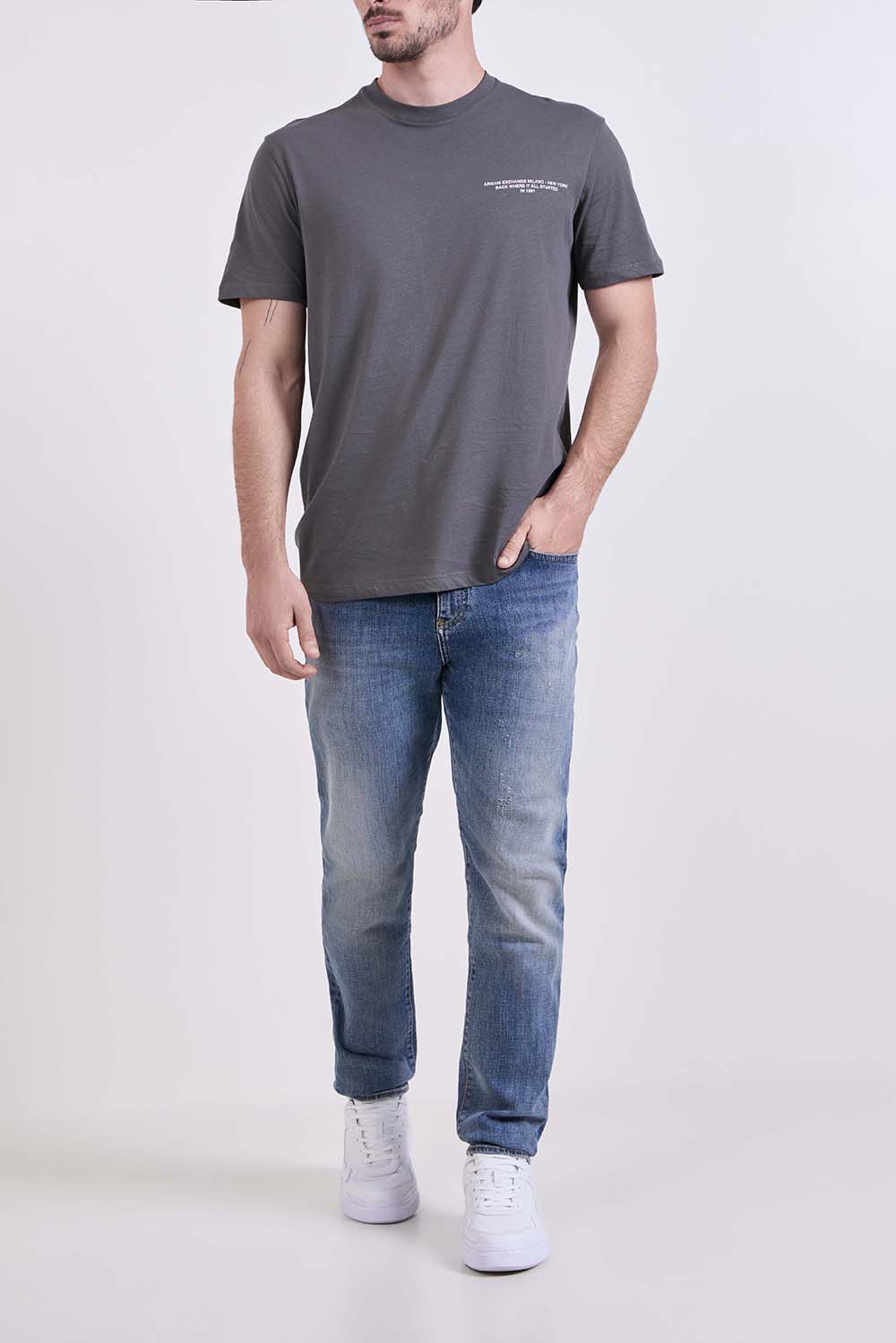 ARMANI EXCHANGE מכנסי ג'ינס בגזרה ישרה