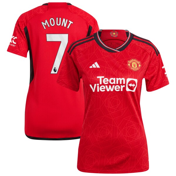 Mason Mount Manchester United adidas Women's 2023/24 Home Replica Player Jersey - Red/Green