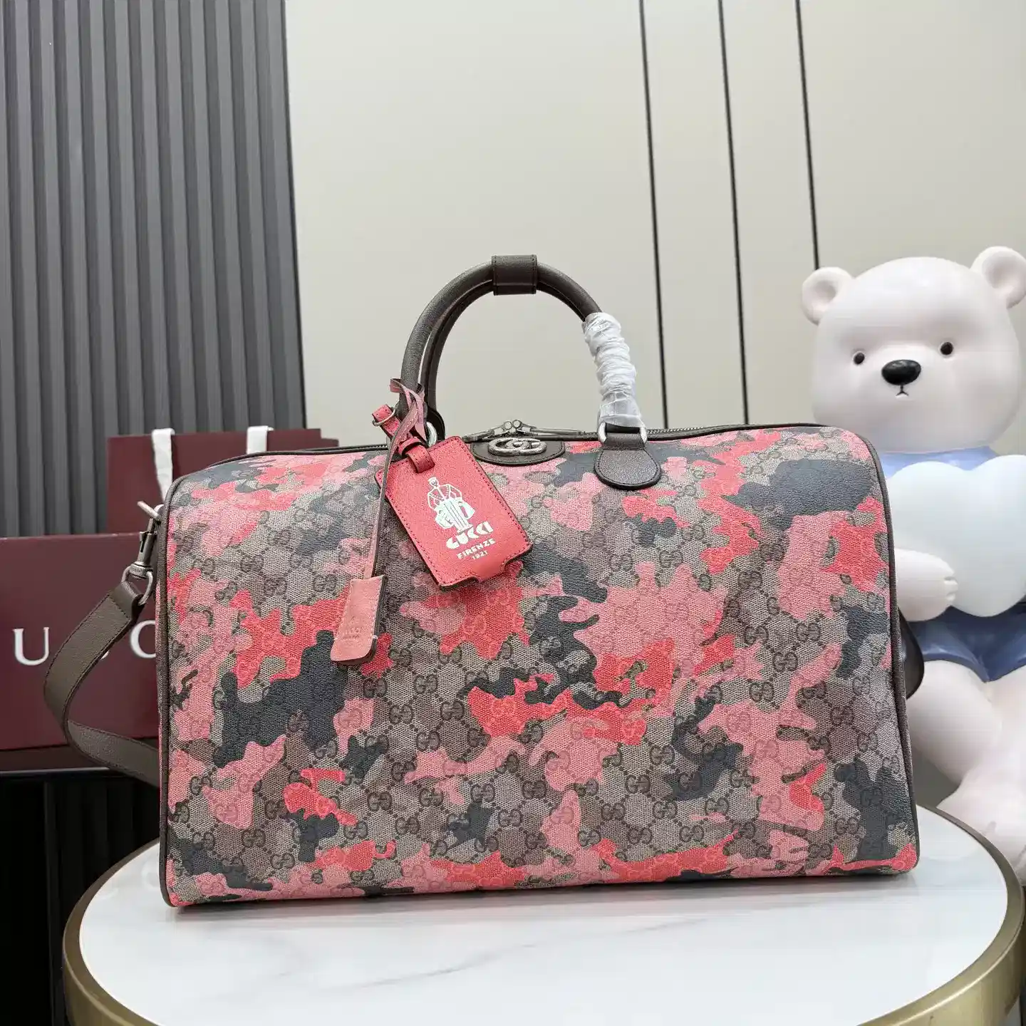 Gucci Pink GG Supreme Canvas Tote Bag product photo from LabelPicks