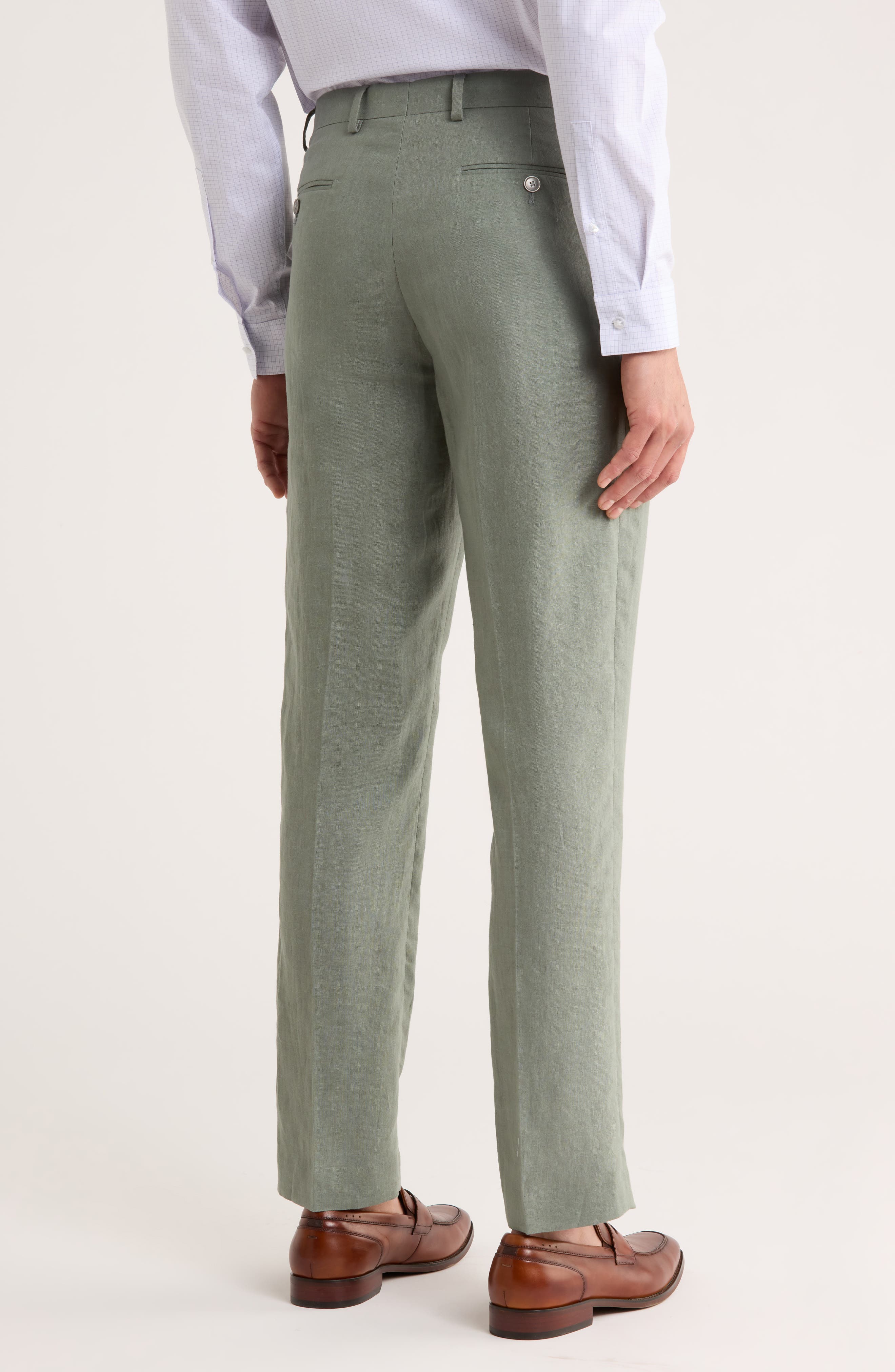 Tommy Hilfiger Flat Front Linen Trousers