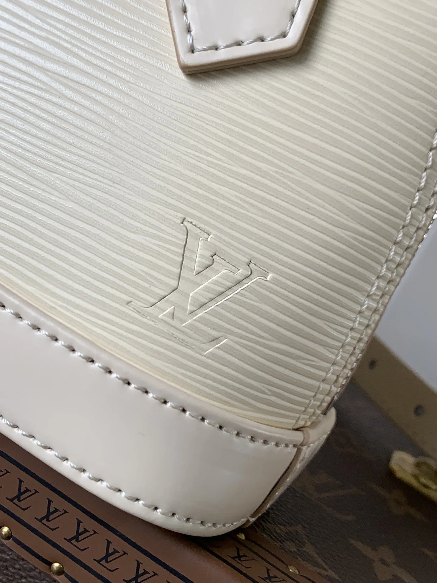 Louis Vuitton Alma Black Grained Leather Top Handle Bag product photo from LabelPicks