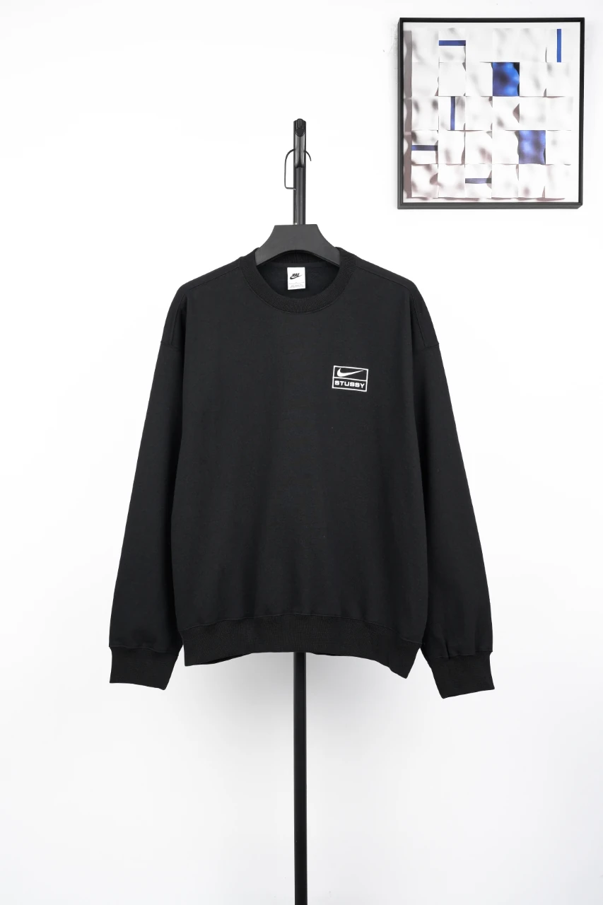 Nike Black Embroidered Logo Crewneck Sweatshirt product photo from LabelPicks