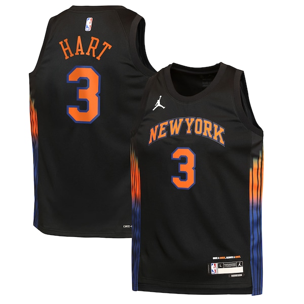 Josh Hart New York Knicks Jordan Brand Youth  Swingman Jersey - Statement Edition - Black
